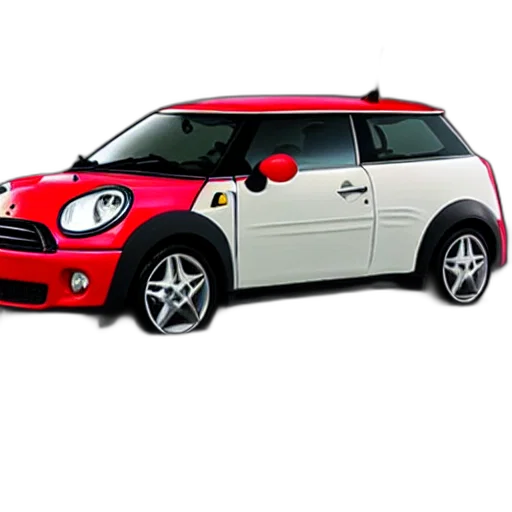 car, 3d render, photorealistic, mini transparent PNG cut-out