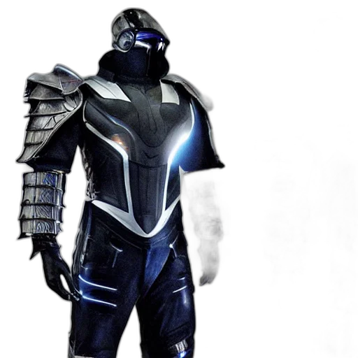 robot, jacket, concept art, 3d render, cyberpunk, lightning, storm, armor transparent PNG cut-out