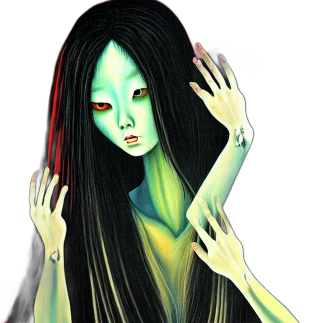 mask, creature, hair, dress transparent PNG cut-out
