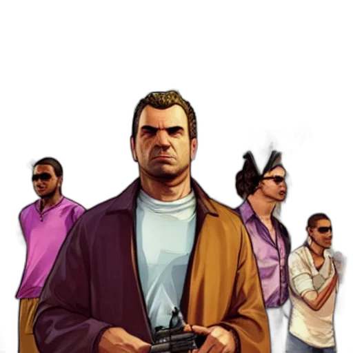 jacket, staff, weapon, comic book art transparent PNG cut-out