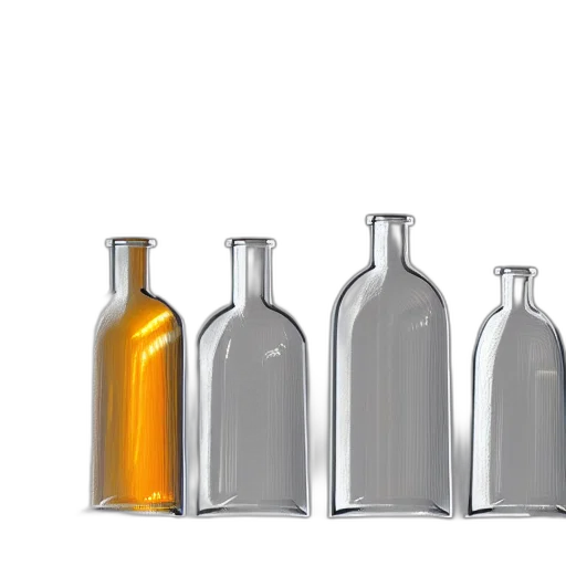 bottle, 3d render, concept art, photorealistic transparent PNG cut-out