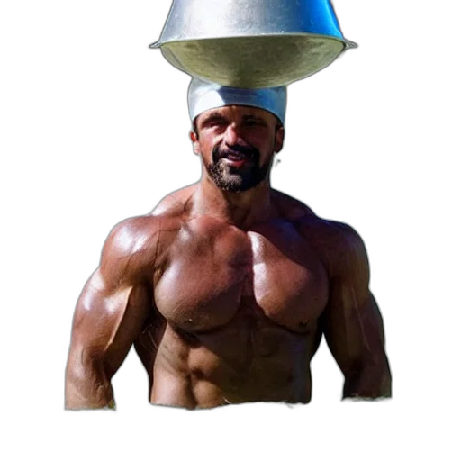 hat, robot, food, crown, 3d render, concept art, photorealistic, oil painting transparent PNG cut-out