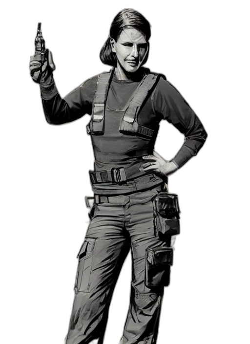staff, jacket, weapon, concept art, comic book art, cartoon, photorealistic, outer space transparent PNG cut-out