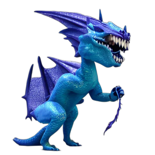 dragon, creature, animal, staff transparent PNG cut-out