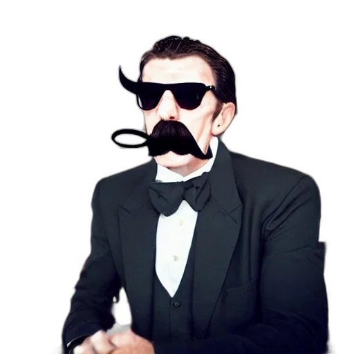 staff, mask, face, jacket, cartoon, 3d render, concept art, pixel art transparent PNG cut-out