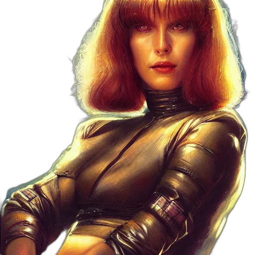 robot, jacket, comic book art, fantasy art transparent PNG cut-out
