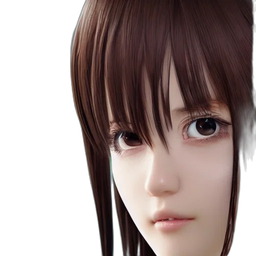 face, robot, hair, creature transparent PNG cut-out