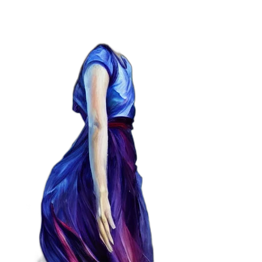 dress, staff, face, concept art, fantasy art, photorealistic, oil painting, blue transparent PNG cut-out