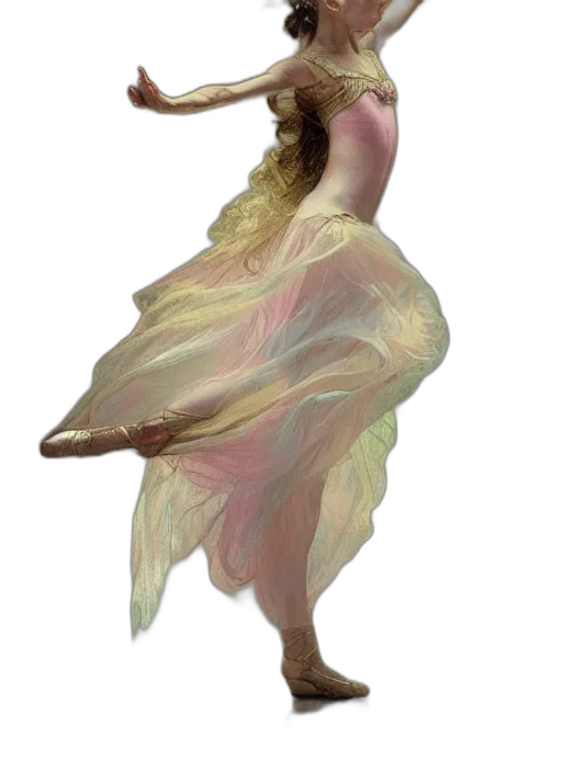 dress, staff, hair, creature transparent PNG cut-out