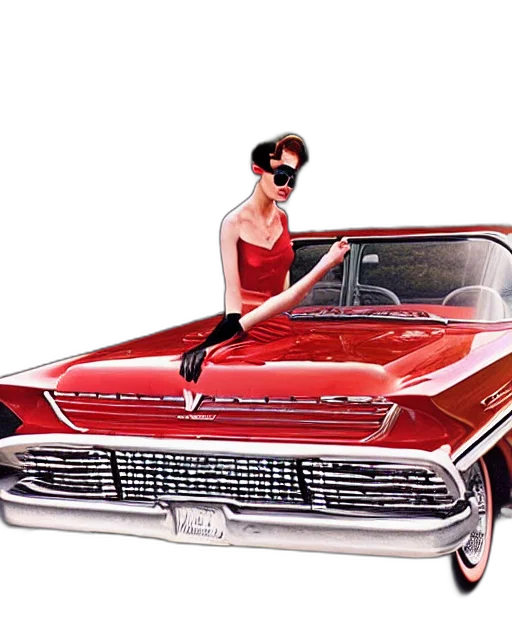 car, photorealistic, concept art, red transparent PNG cut-out