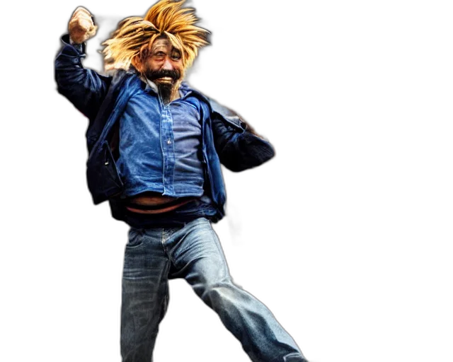 jacket, hair, creature, animal, concept art, 3d render, photorealistic, handsome transparent PNG cut-out