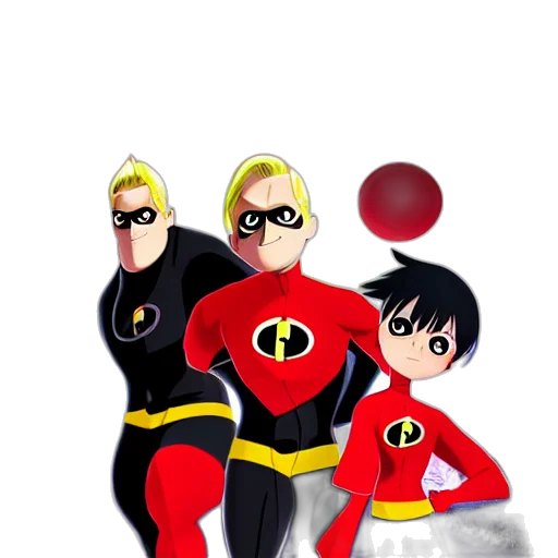 comic book art, cartoon, concept art, 3d render, anime, poster, incredibles transparent PNG cut-out