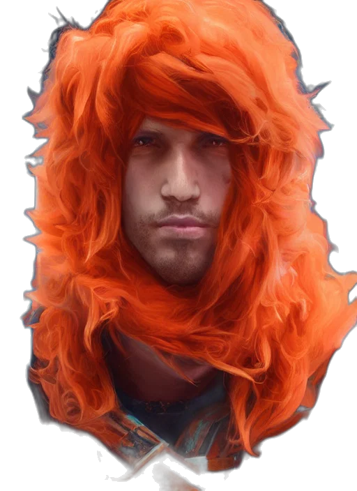 hair, face, crown, creature transparent PNG cut-out