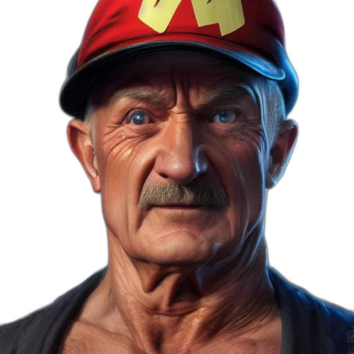 hat, face, mask, staff, concept art, 3d render, photorealistic, comic book art transparent PNG cut-out