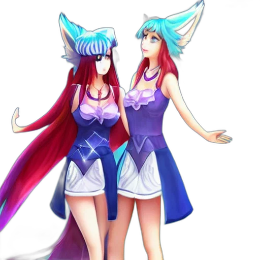 dress, concept art, fantasy art, anime, 3d render, blue, pastel, colorful transparent PNG cut-out