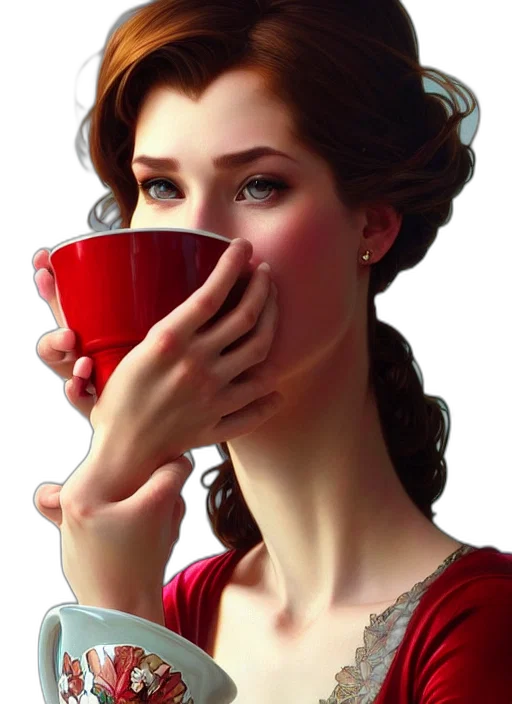face, photorealistic, oil painting, fantasy art, 3d render, red, perfectly, centered transparent PNG cut-out