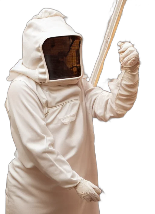 mask, jacket, staff, robot transparent PNG cut-out