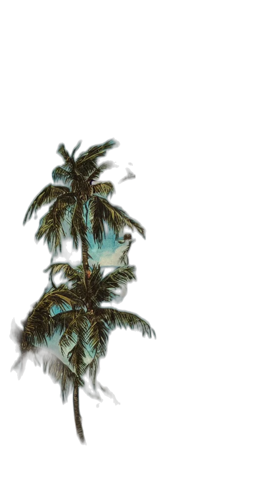 tree, hair, umbrella, creature, vaporwave, photorealistic, concept art, watercolor transparent PNG cut-out