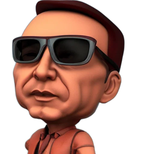 face, 3d render, cartoon, concept art transparent PNG cut-out