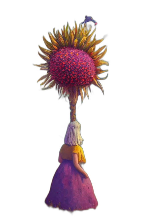 staff, flower, crown, umbrella transparent PNG cut-out