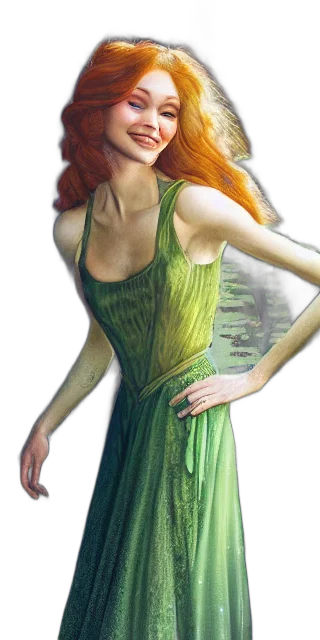 dress, fantasy art, photorealistic, concept art, oil painting, forest, underwater, fire transparent PNG cut-out