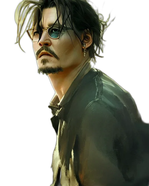 face, photorealistic, comic book art, fantasy art, concept art, green, dark, golden transparent PNG cut-out