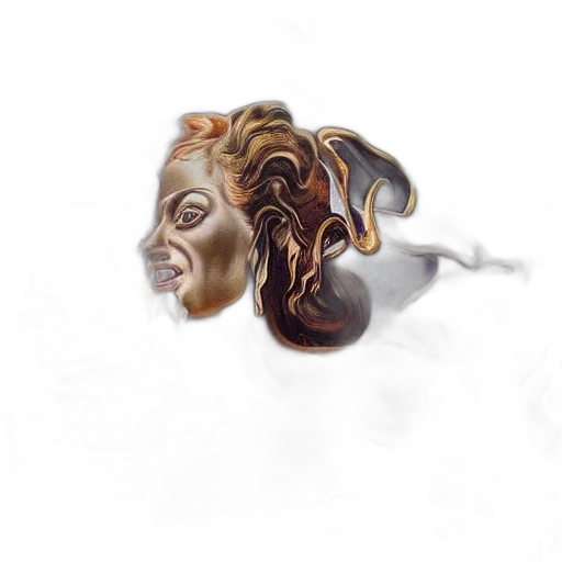 face, mask, crown, hair transparent PNG cut-out