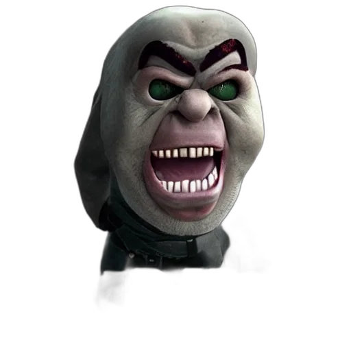 mask, face, creature, staff, 3d render, concept art, photorealistic, comic book art transparent PNG cut-out