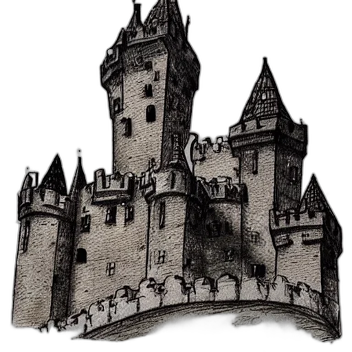 crown, building, staff, dragon transparent PNG cut-out