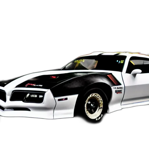car, 3d render, photorealistic, concept art, cartoon, black, pontiac, firebird transparent PNG cut-out