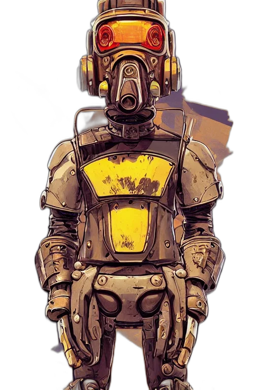 robot, concept art, comic book art, cyberpunk transparent PNG cut-out