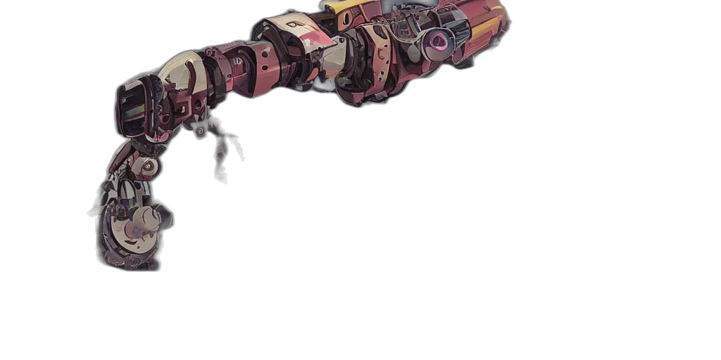 weapon, sword, staff, robot, concept art, cyberpunk, 3d render, fantasy art transparent PNG cut-out