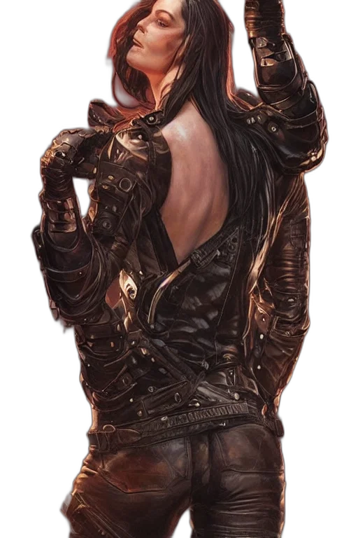 jacket, dress, face, hair transparent PNG cut-out