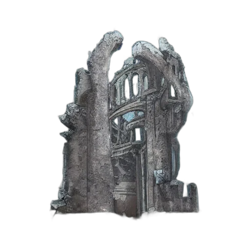 building, crown, weapon, furniture, concept art, 3d render, fantasy art, watercolor transparent PNG cut-out