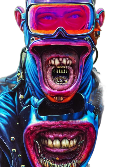 mask, jacket, face, concept art transparent PNG cut-out