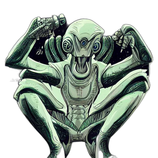 creature, robot, mask, concept art transparent PNG cut-out
