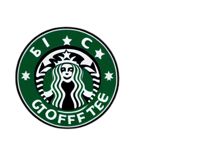 staff, 3d render, photorealistic, concept art, green, starbuck, logo, disgusting transparent PNG cut-out