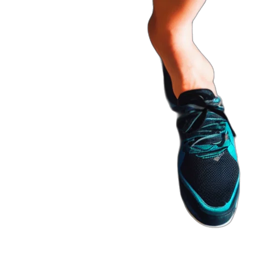 shoes, dress, photorealistic, 3d render, watercolor, concept art, blue, neon transparent PNG cut-out