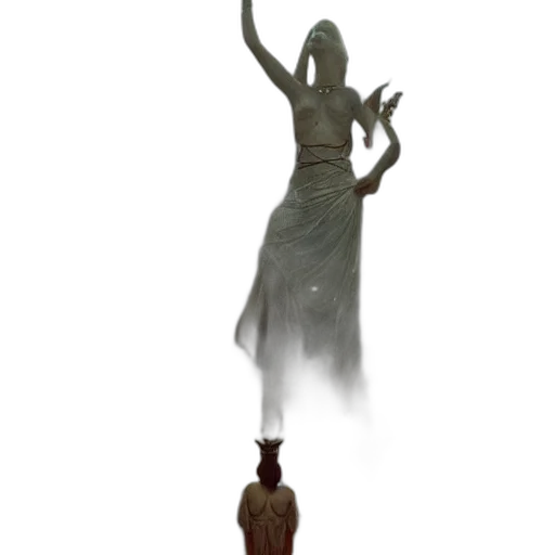 dress, staff, creature, sword, concept art, fantasy art, 3d render, pixel art transparent PNG cut-out
