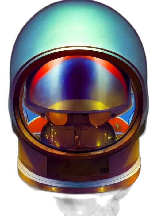 robot, face, mask, concept art, 3d render, pixel art, photorealistic, outer space transparent PNG cut-out