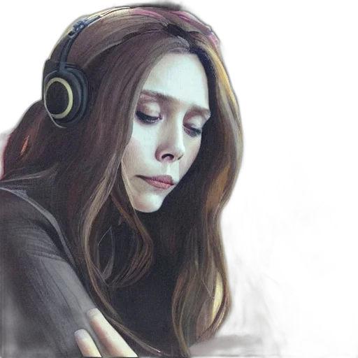 face, photorealistic, fantasy art, oil painting transparent PNG cut-out