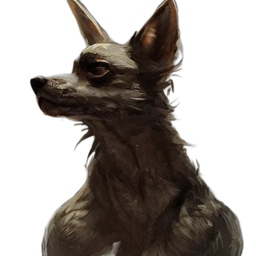 creature, animal, staff, mask, concept art, fantasy art, watercolor, photorealistic transparent PNG cut-out