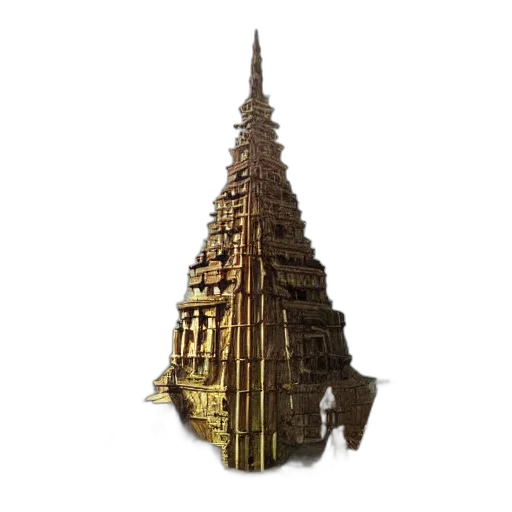 building, crown, 3d render, concept art transparent PNG cut-out
