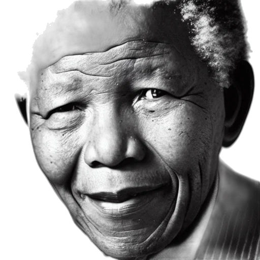 face, photorealistic, portrait, photograph, nelson, mandela, yousuf, karsh transparent PNG cut-out
