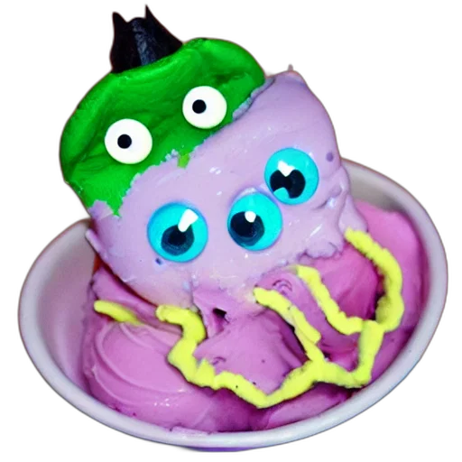 food, creature, crown, 3d render, concept art, monster, made, ice transparent PNG cut-out