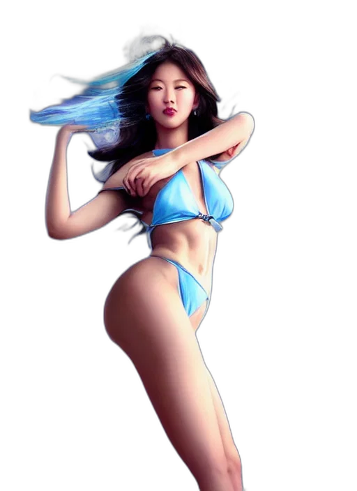 dress, photorealistic, concept art, fantasy art, 3d render, blue, pastel, neon transparent PNG cut-out
