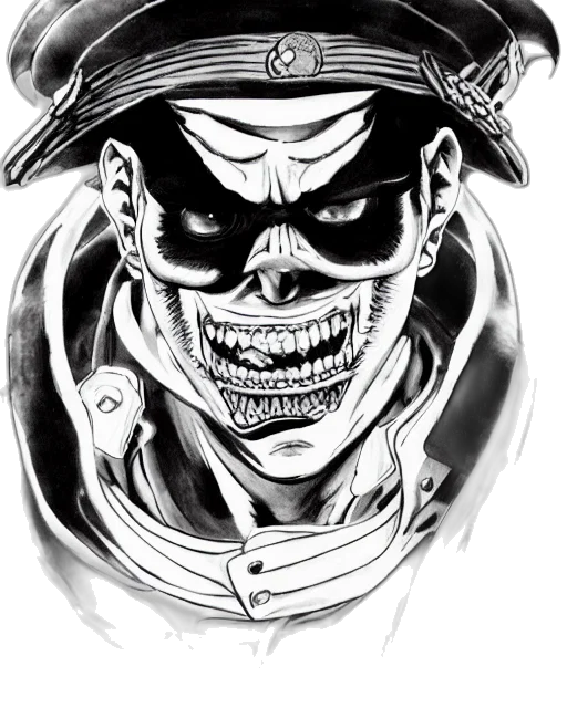 face, mask, comic book art, cartoon, concept art, pencil sketch, highly, detailed transparent PNG cut-out
