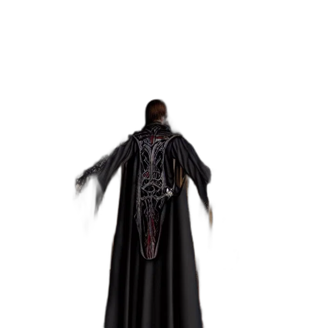 jacket, staff, creature, dress, concept art, 3d render, fantasy art, cyberpunk transparent PNG cut-out