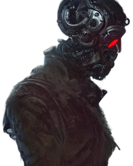 mask, face, creature, jacket transparent PNG cut-out