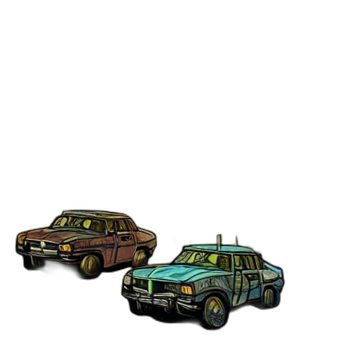 car, weapon, pixel art, concept art, 3d render, photorealistic, earth tones, green transparent PNG cut-out